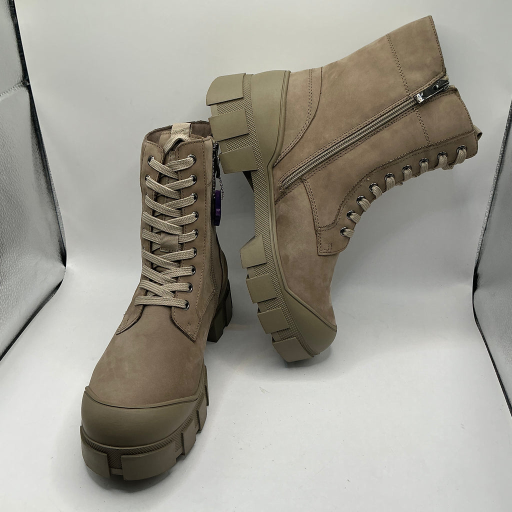 Caprice, Mud Nubuck  woolly lined ankle boots