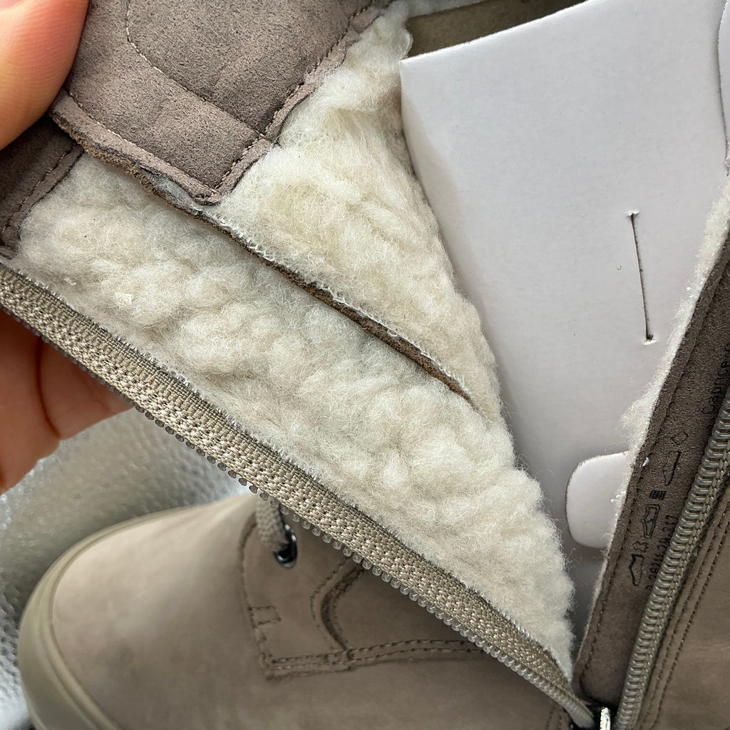 Caprice, Mud Nubuck  woolly lined ankle boots
