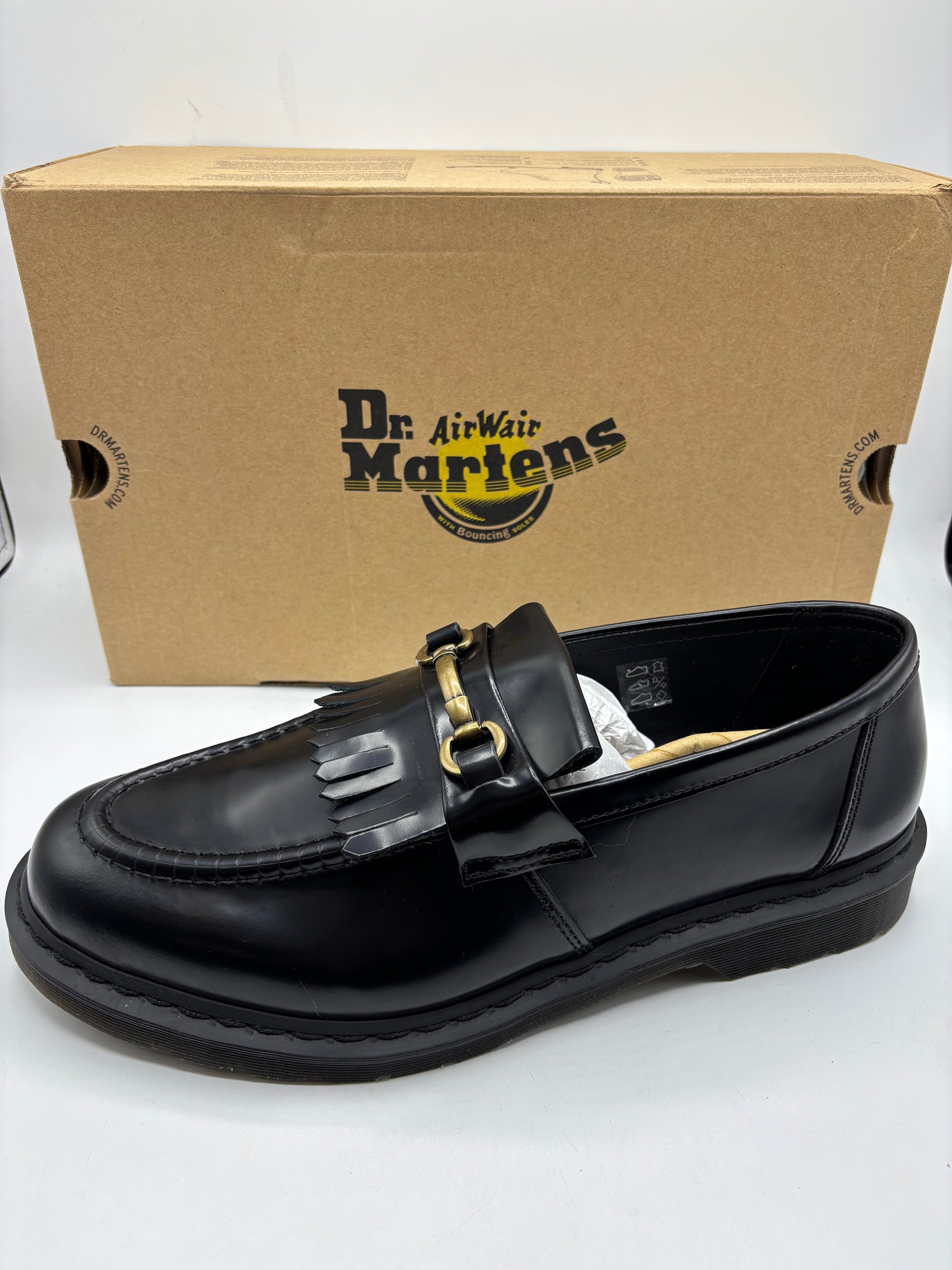 DR MARTENS ADRIAN SNAFFLE SMOOTH LEATHER TASSEL LOAFERS (size 13)