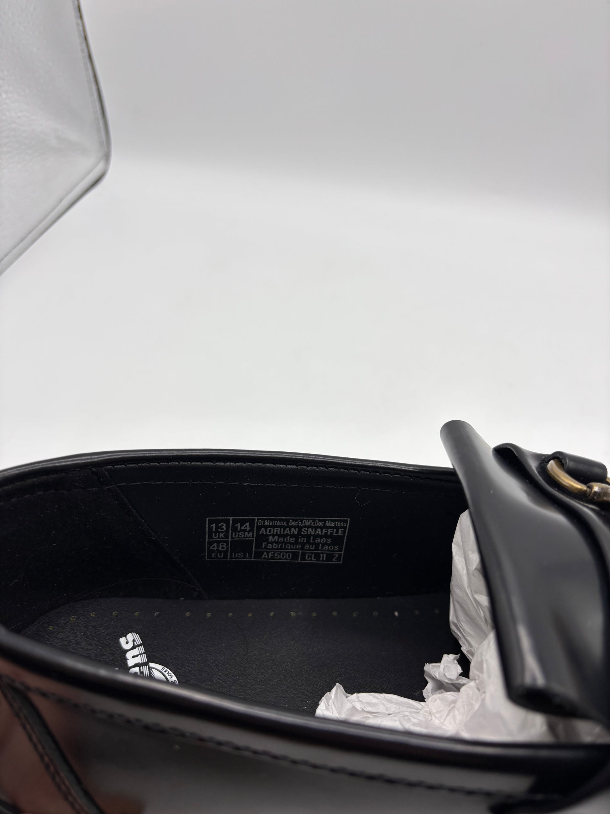 DR MARTENS ADRIAN SNAFFLE SMOOTH LEATHER TASSEL LOAFERS (size 13)