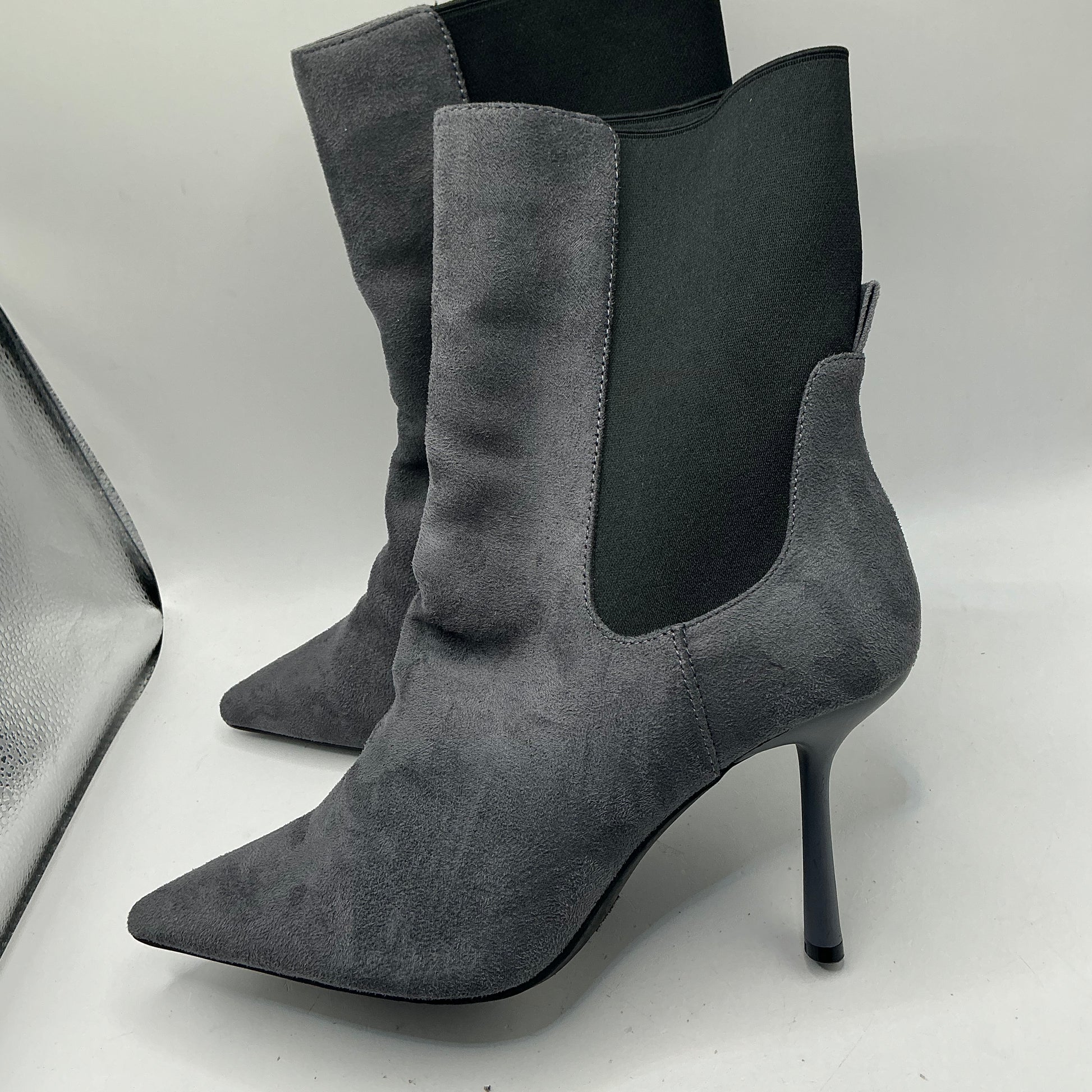 Ex M&S grey heeled ankle boots