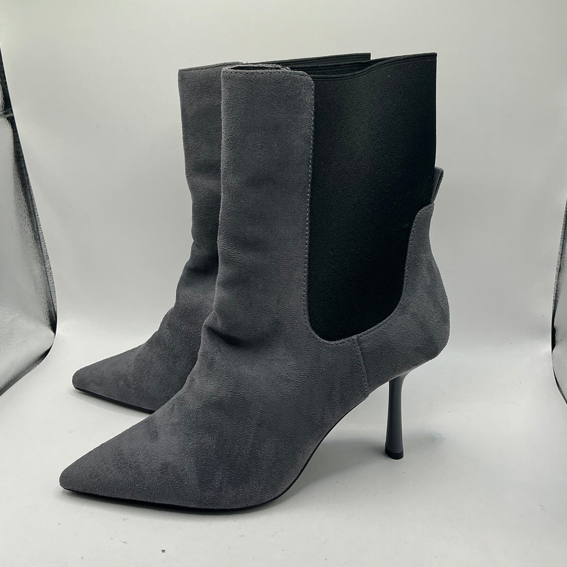 Ex M&S grey heeled ankle boots
