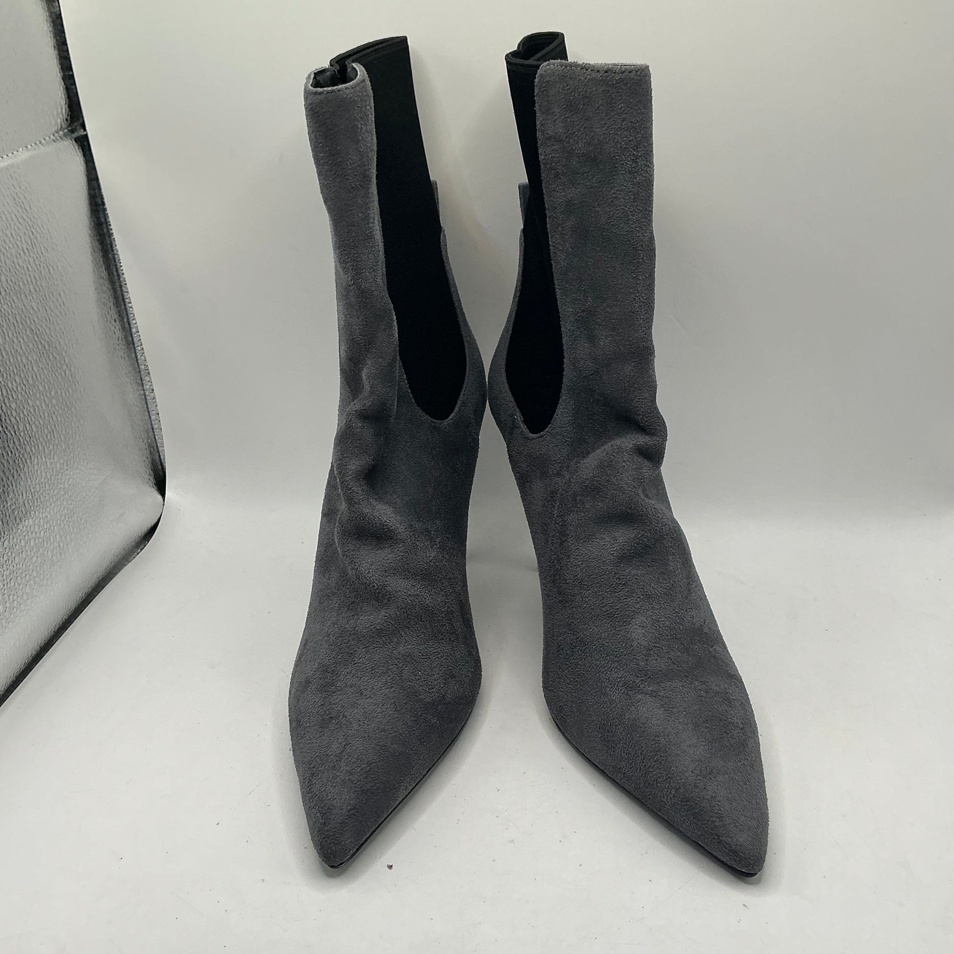 Ex M&S grey heeled ankle boots