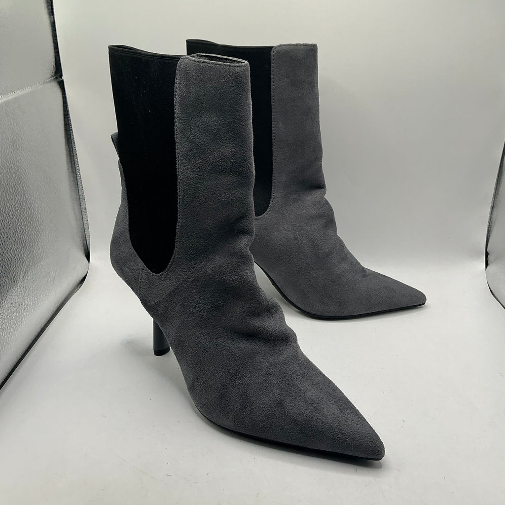 Ex M&S grey heeled ankle boots