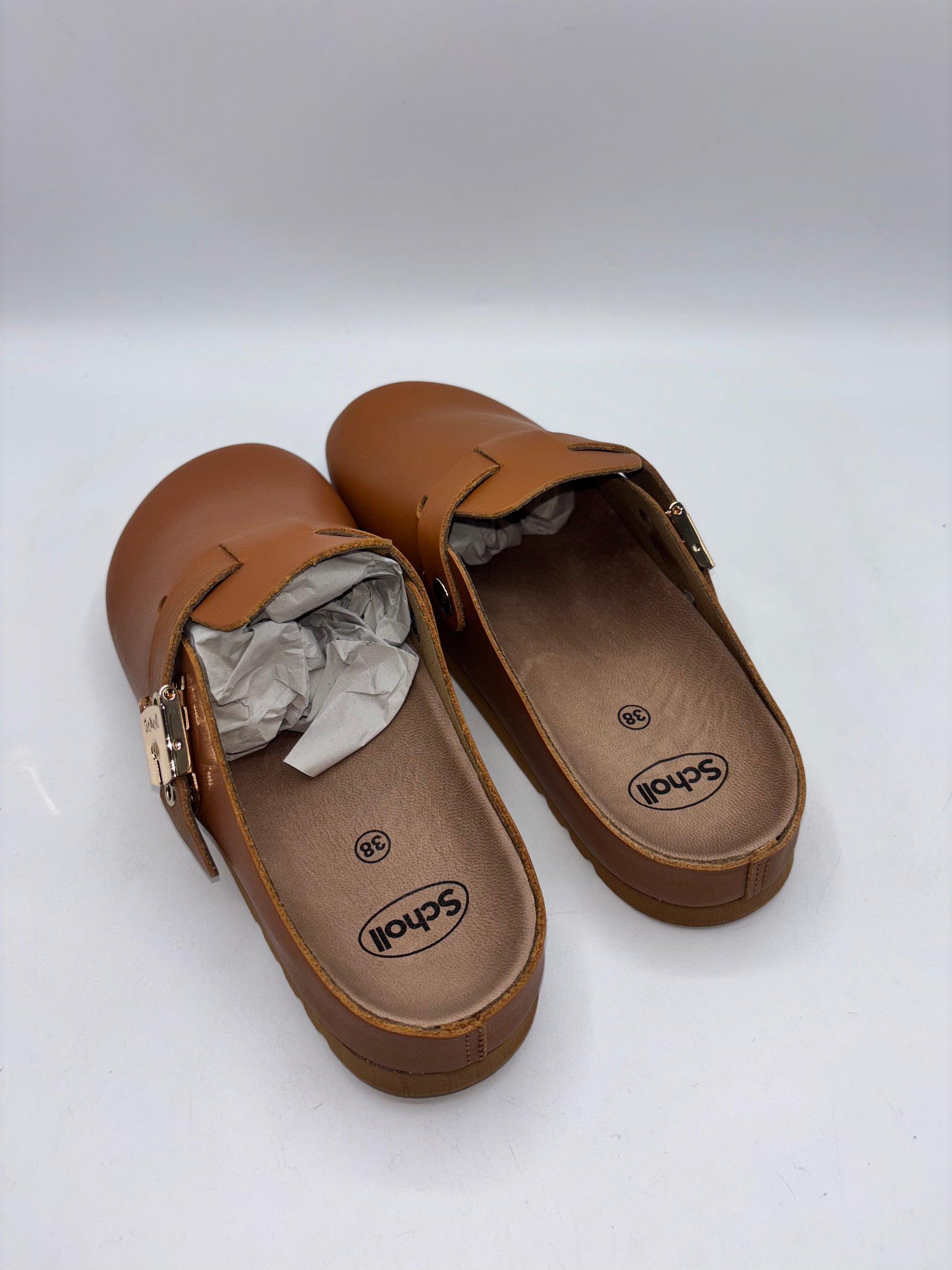 SCHOLL grace clogs cognac (size 5)
