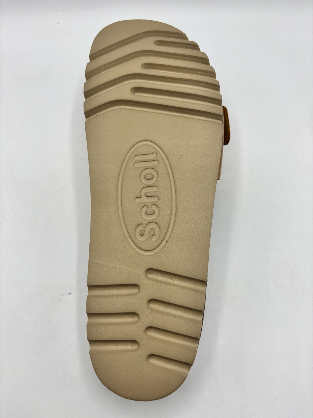 Scholl “Ginni” sandals in rose gold, size 6