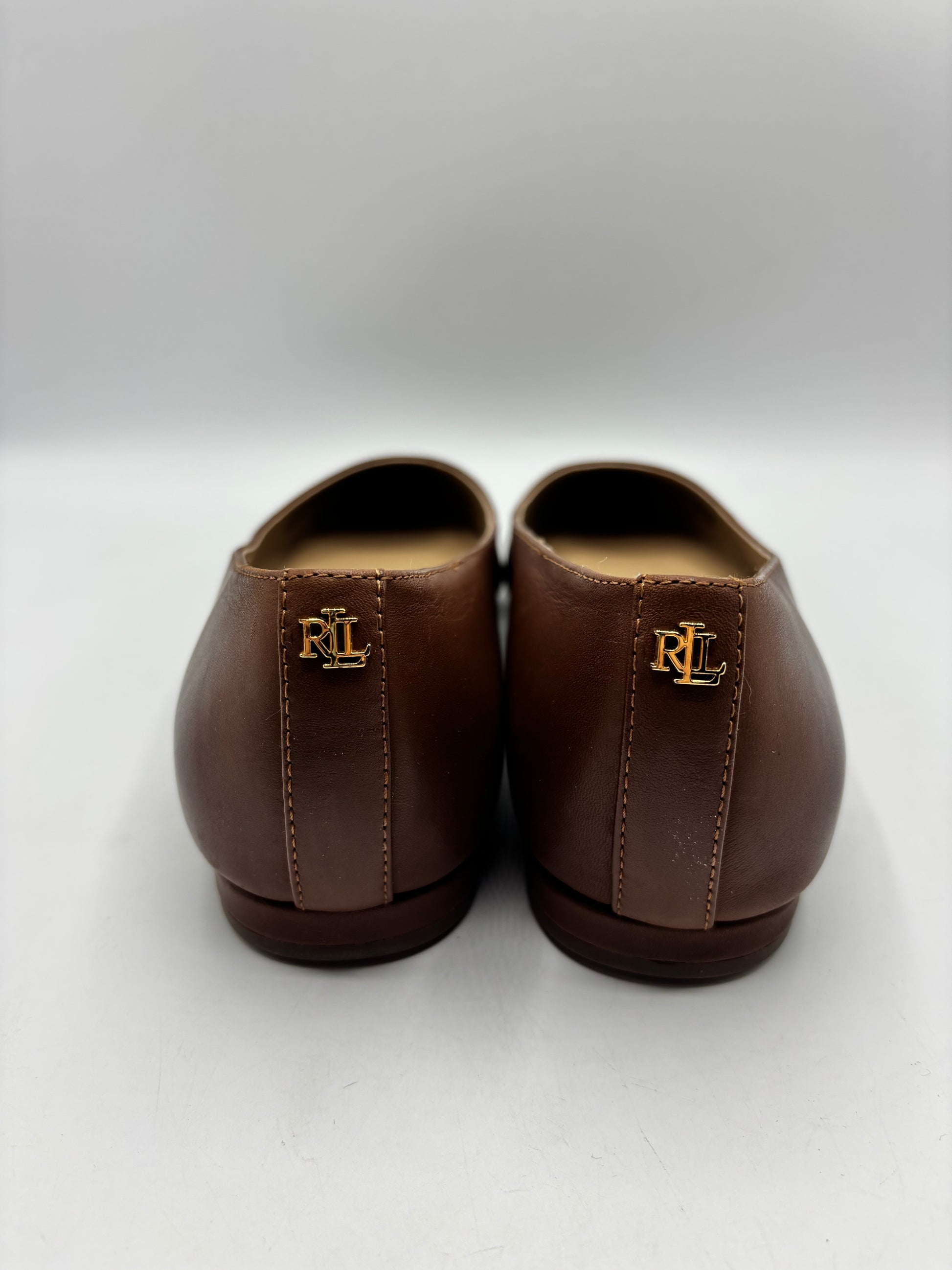 LAUREN Ralph Lauren Londyn burnished leather ballet flats, size 9 women’s
