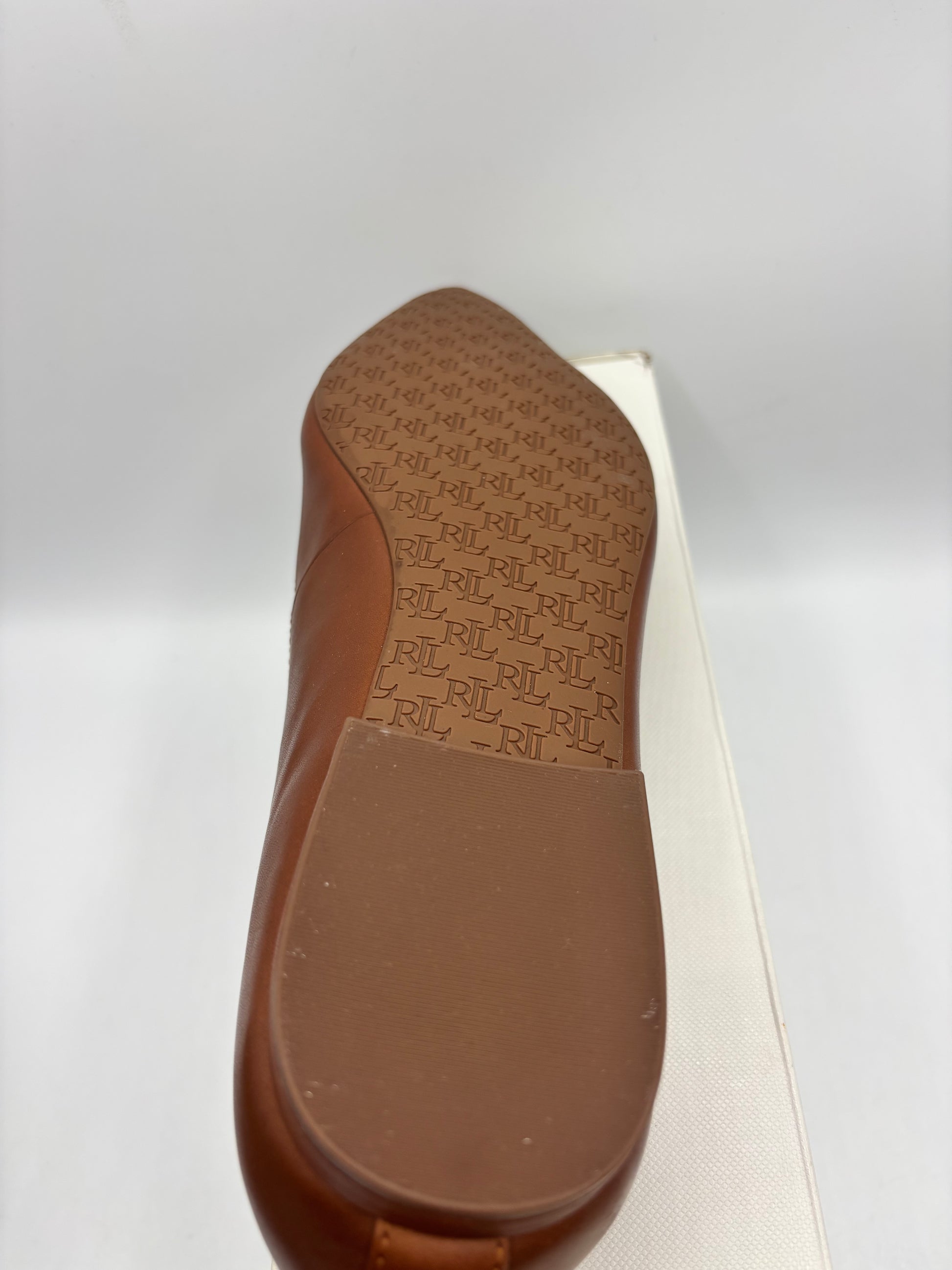LAUREN Ralph Lauren Londyn burnished leather ballet flats, size 9 women’s