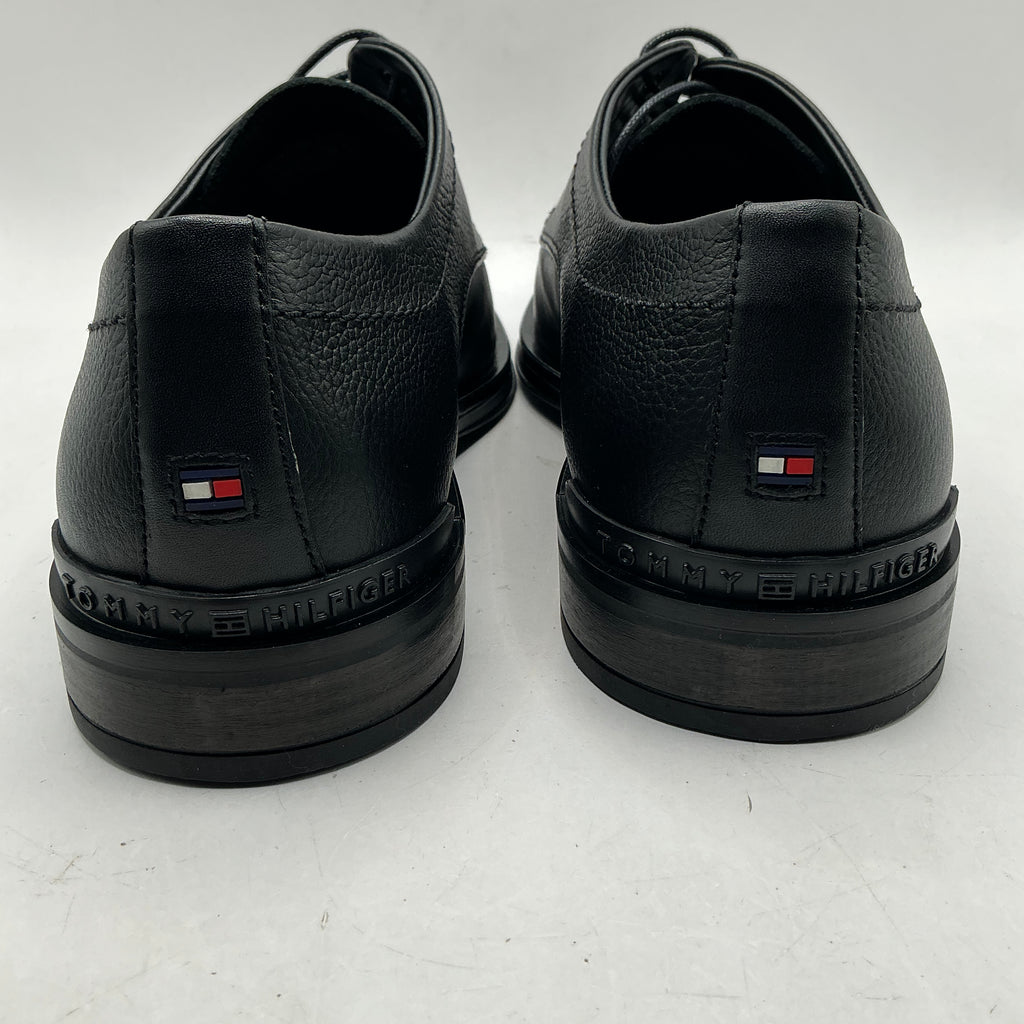 Tommy Hilfiger, Corporate Hilfiger Black Leather Derby Shoes