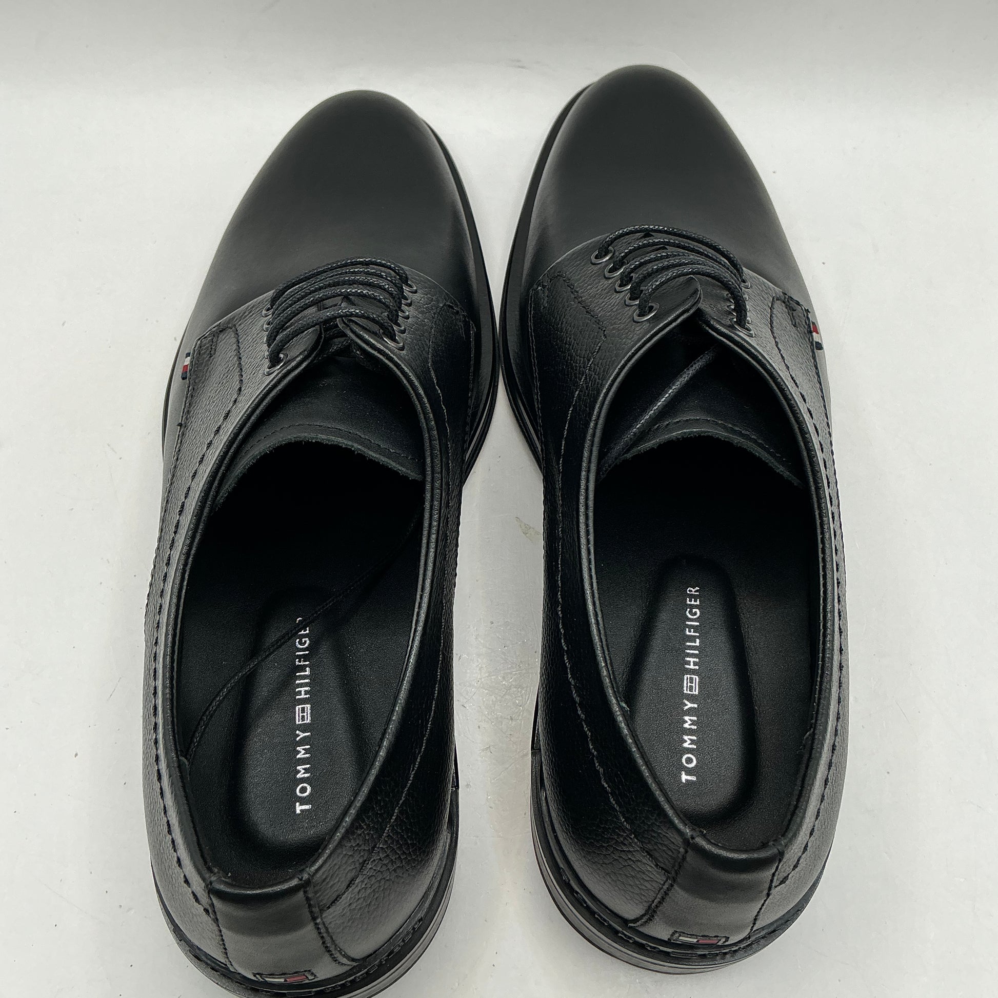Tommy Hilfiger, Corporate Hilfiger Black Leather Derby Shoes