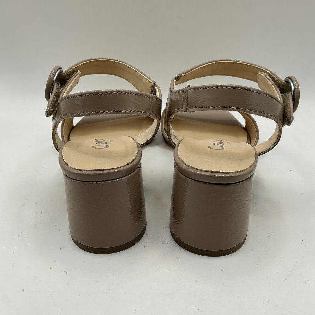 Gabor beige patent sandals