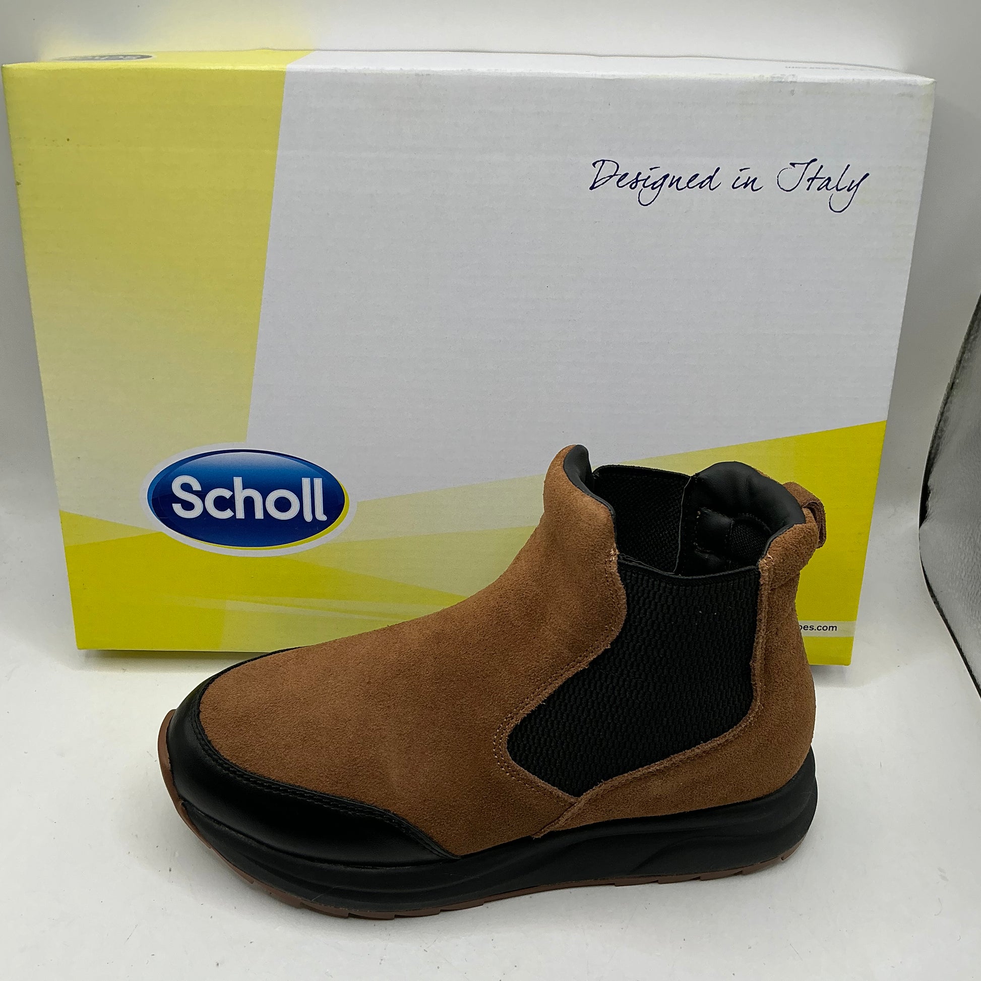 Scholl Beverly Bootie, Cognac suede  boots