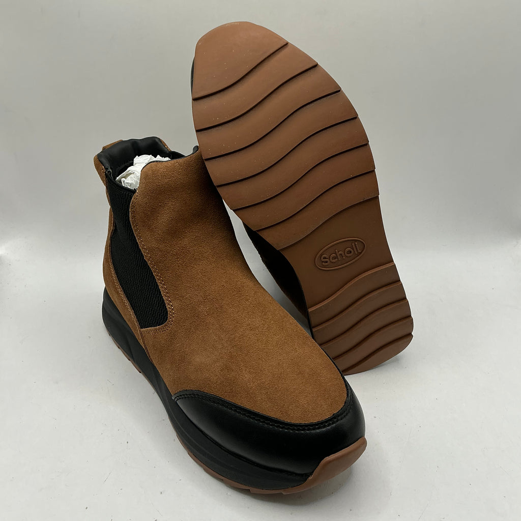 Scholl Beverly Bootie, Cognac suede  boots