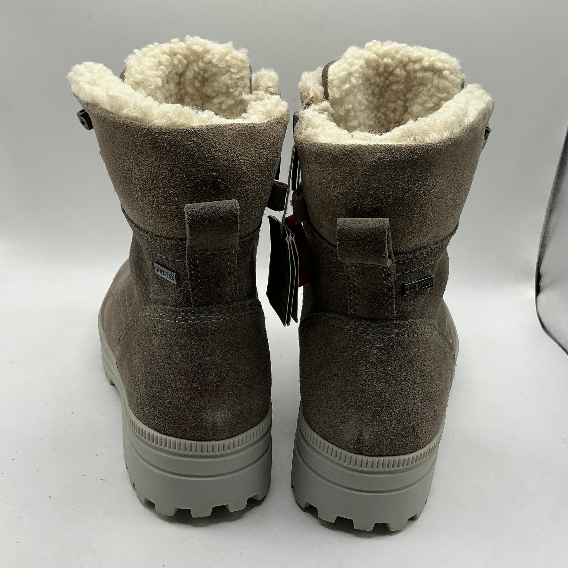 Tamaris comfort, two tone suede boots with woolly lining