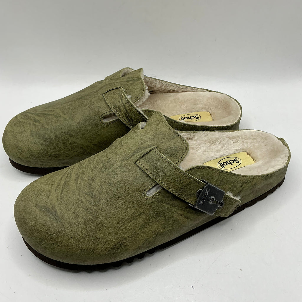 Scholl, Grace clogs, olive green leather