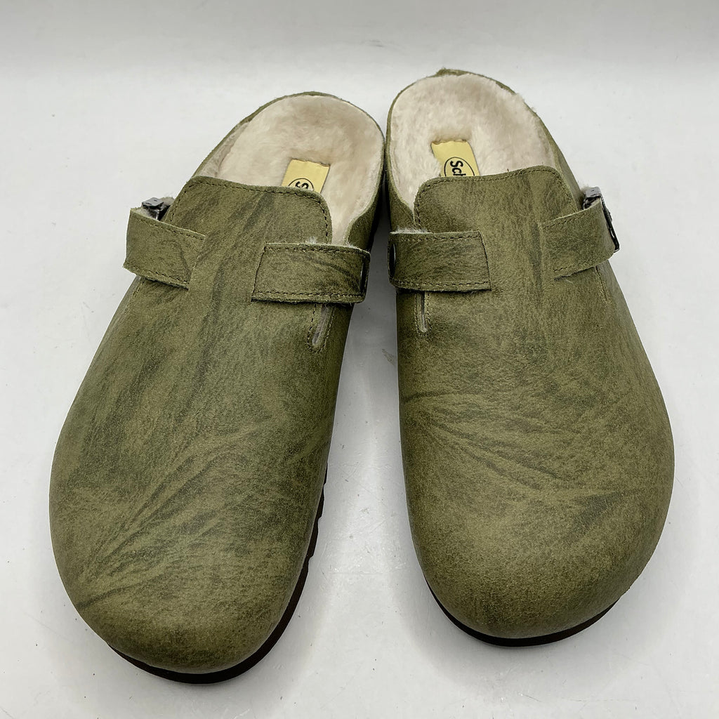 Scholl, Grace clogs, olive green leather