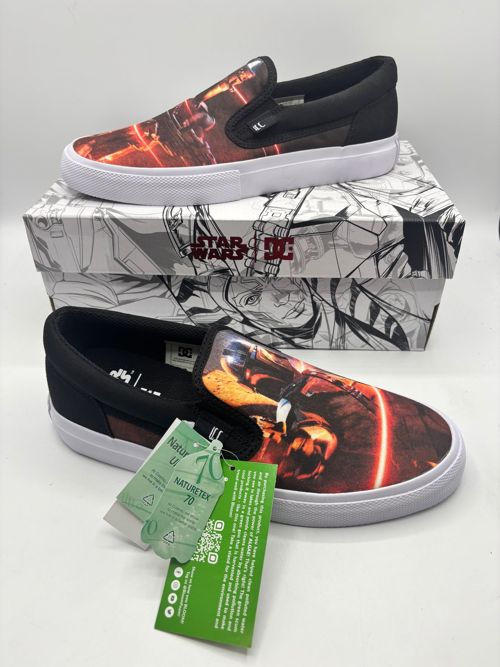 DC Unisex X Star Wars The Mandalorian Sneaker Collection Skate Shoe, size 7.5