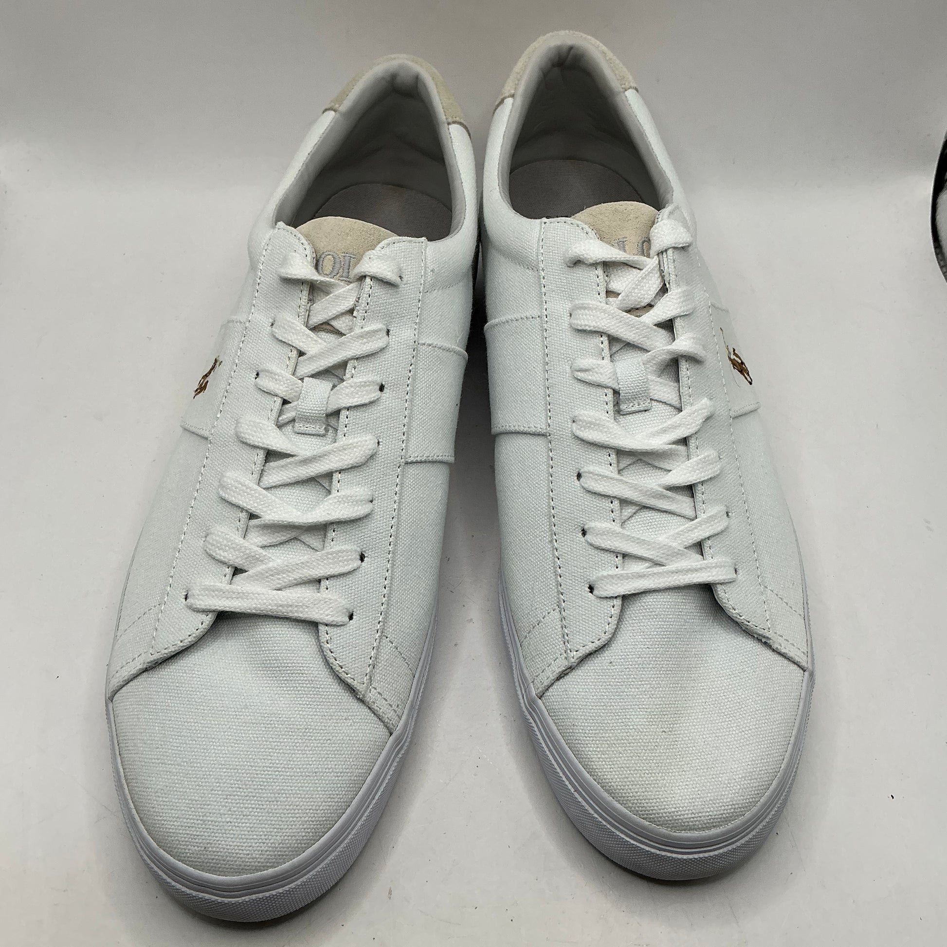 Polo Ralph Lauren Sayer men’s canvas and suede trimmed trainer