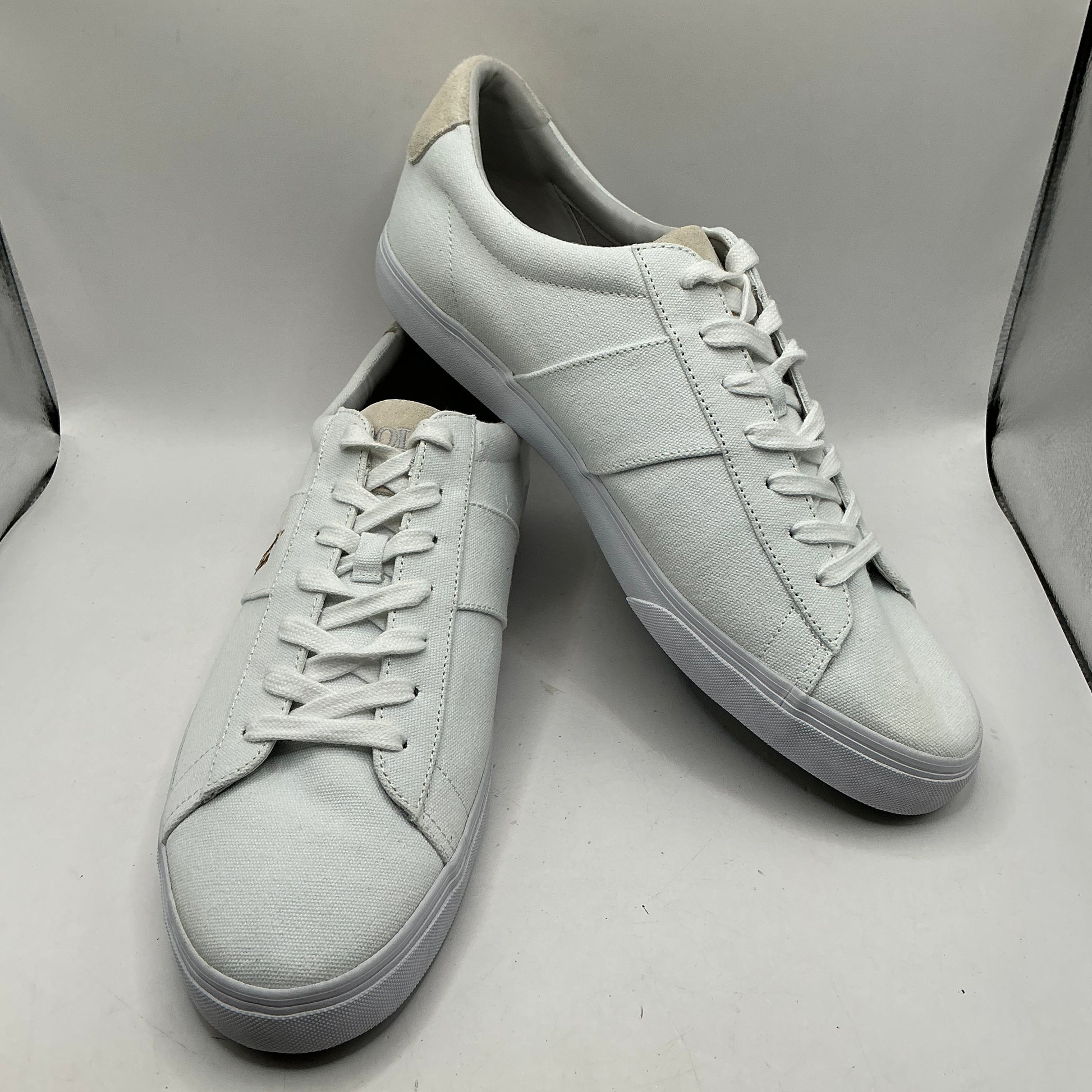 Polo Ralph Lauren Sayer men’s canvas and suede trimmed trainer