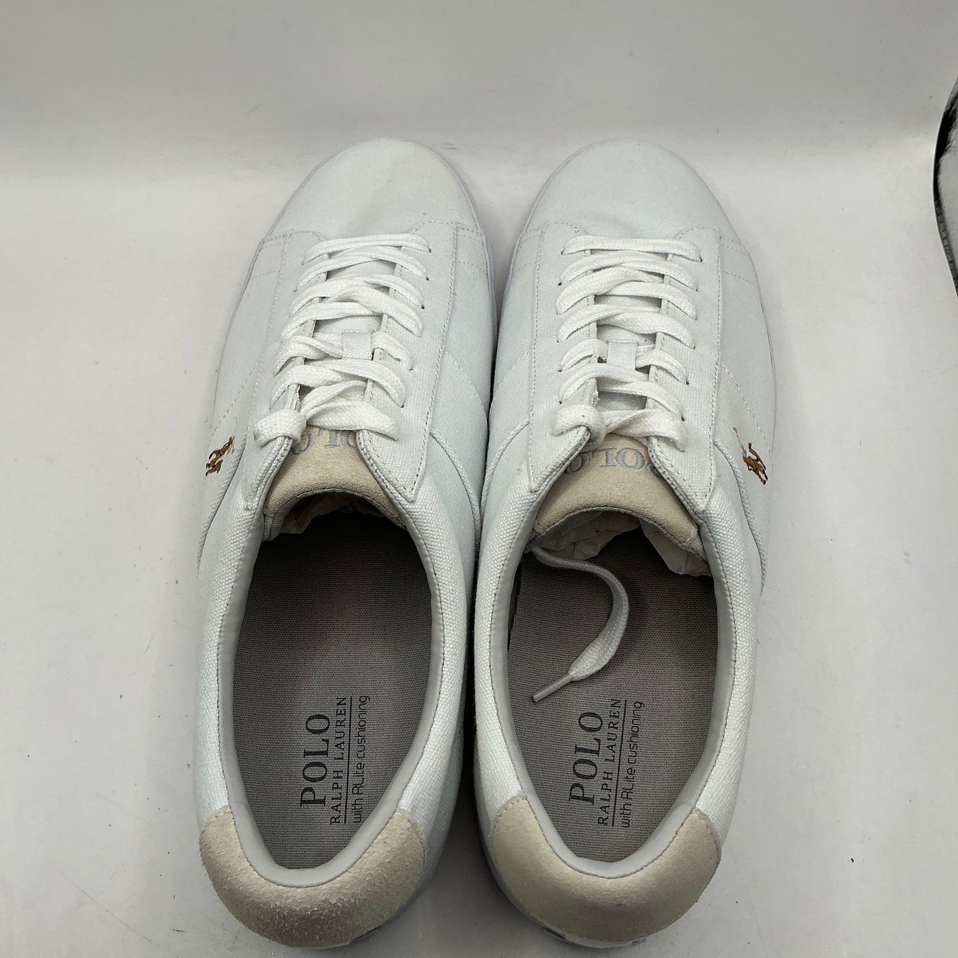 Polo Ralph Lauren Sayer men’s canvas and suede trimmed trainer