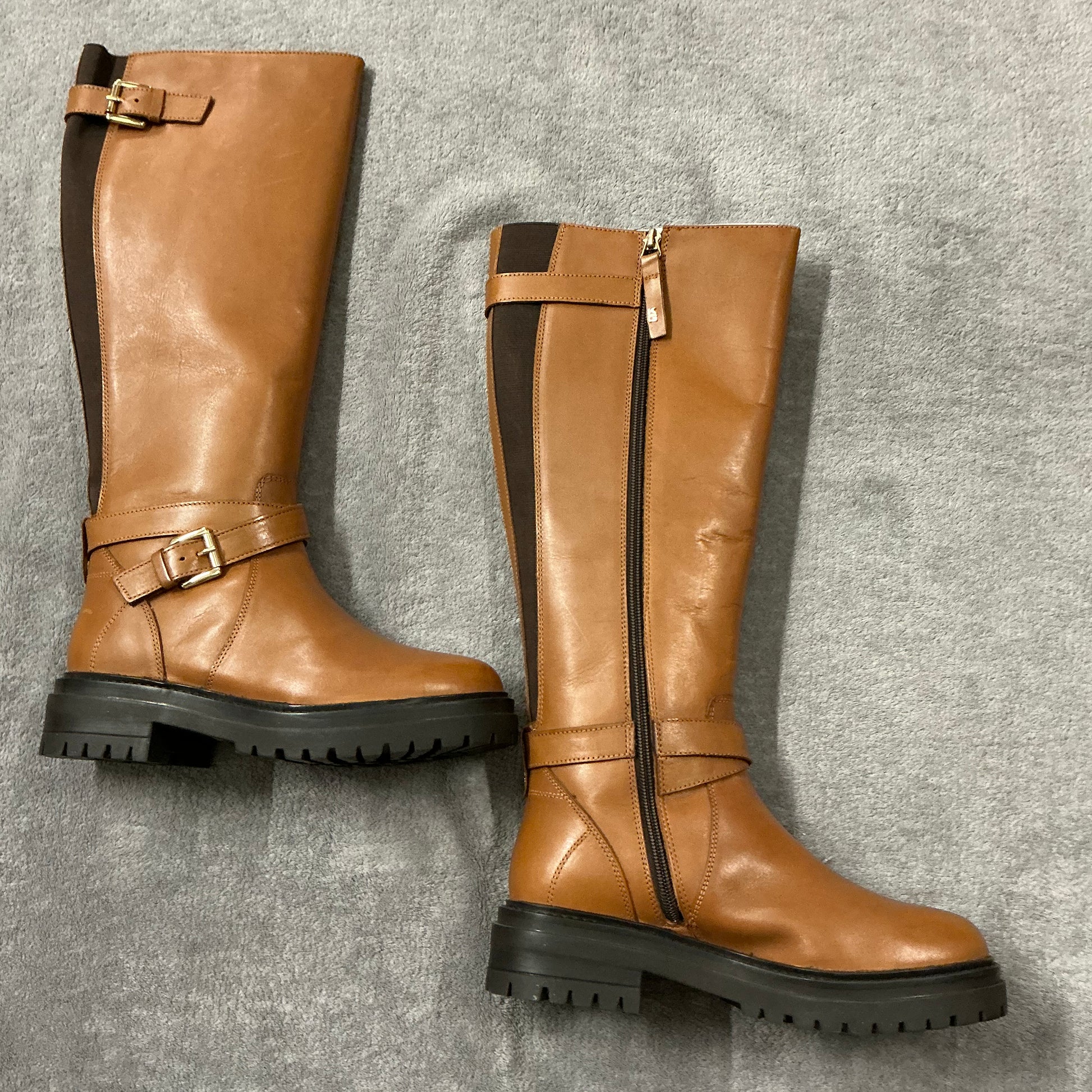 KG, Kurt Geiger tan leather knee boots