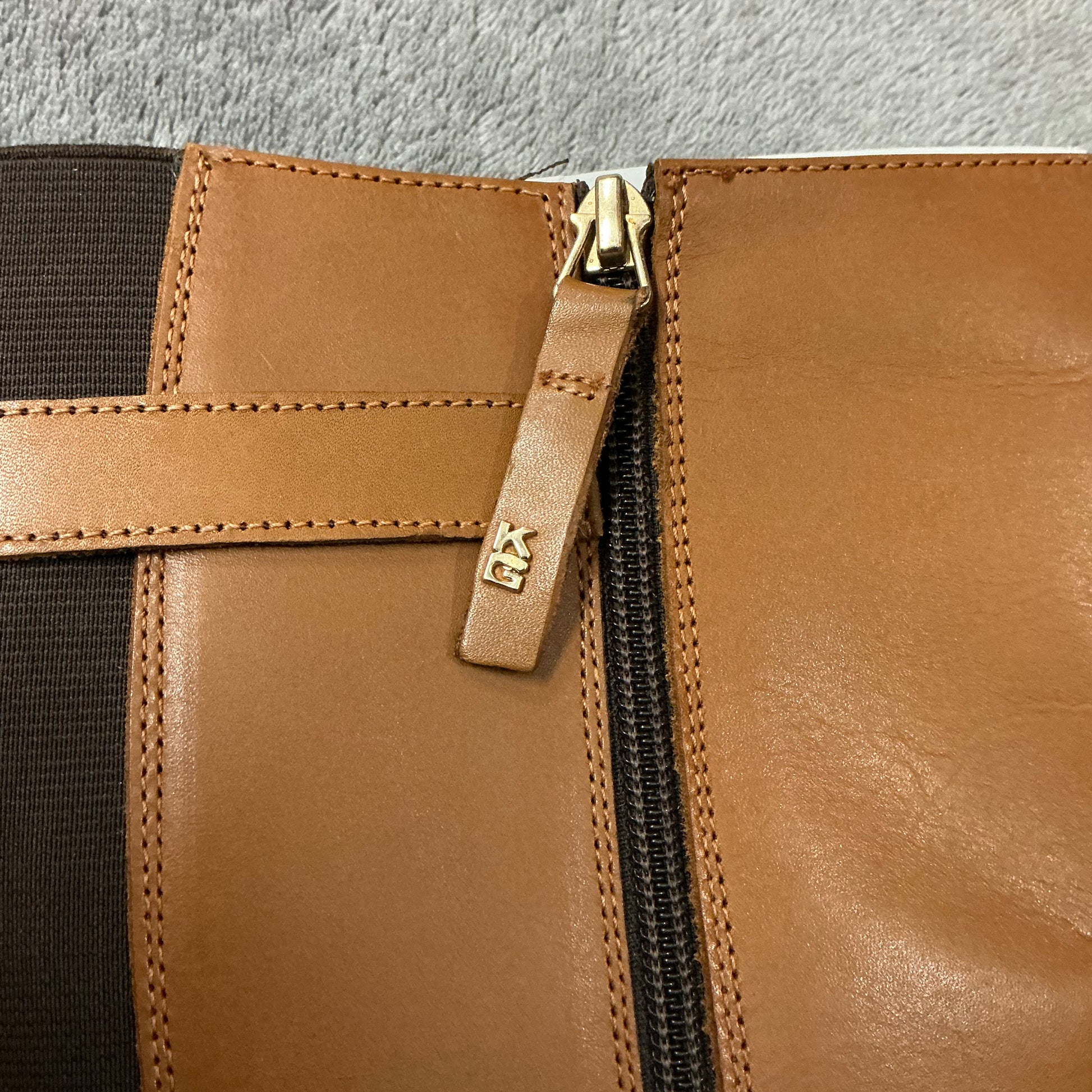 KG, Kurt Geiger tan leather knee boots