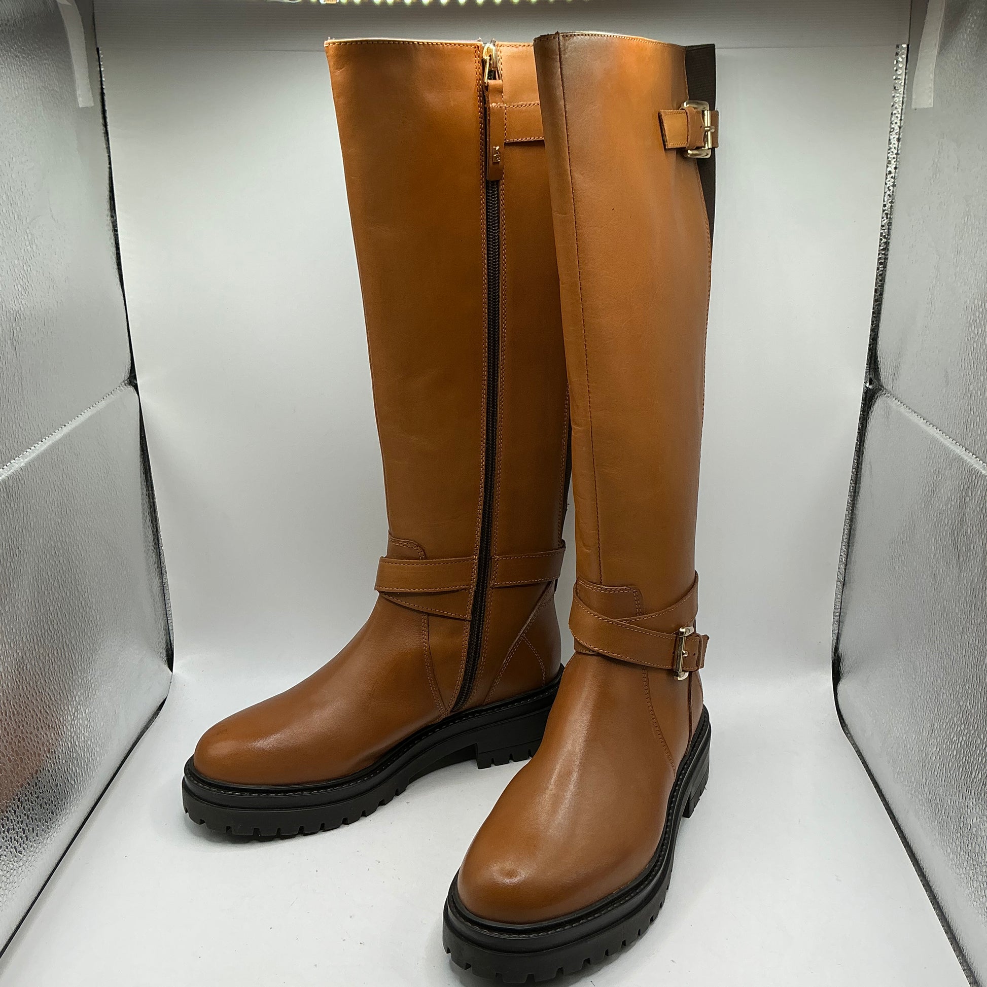 KG, Kurt Geiger tan leather knee boots