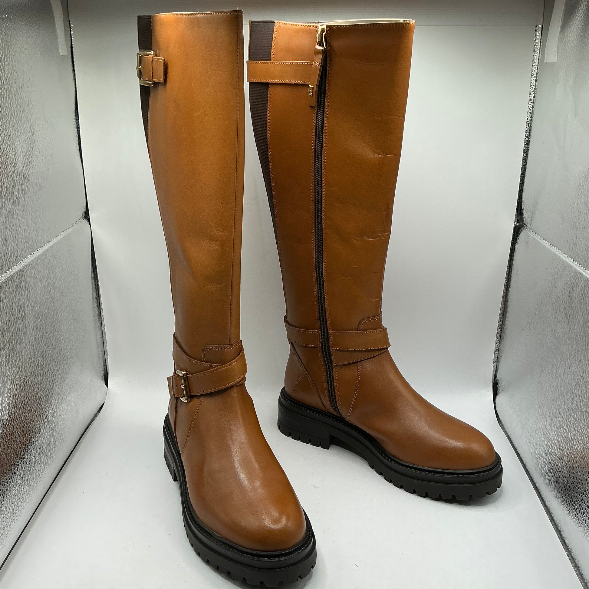 KG, Kurt Geiger tan leather knee boots