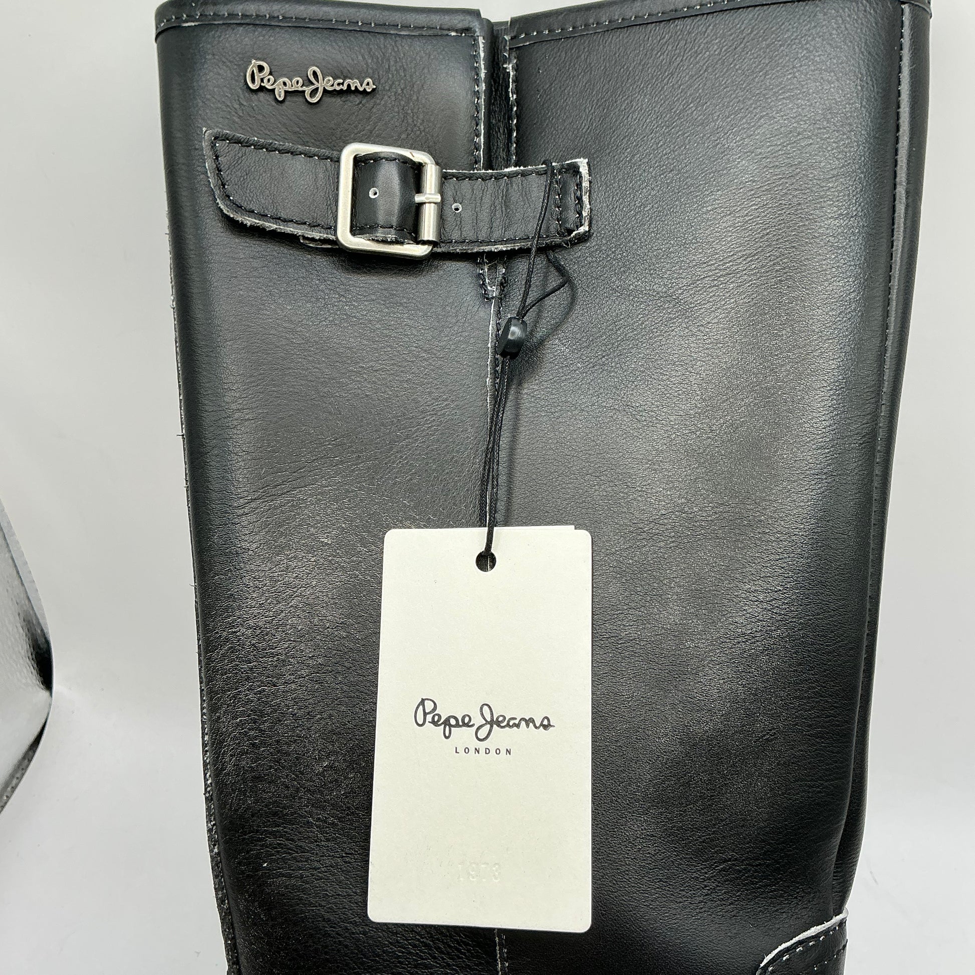 Pepe Jeans, Kane Warm, distressed black leather long boots