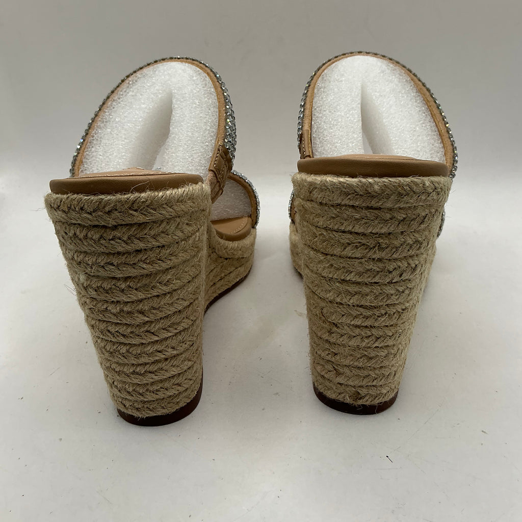Steve Madden, Upton, silver rhinestone mules, espadrille sandals