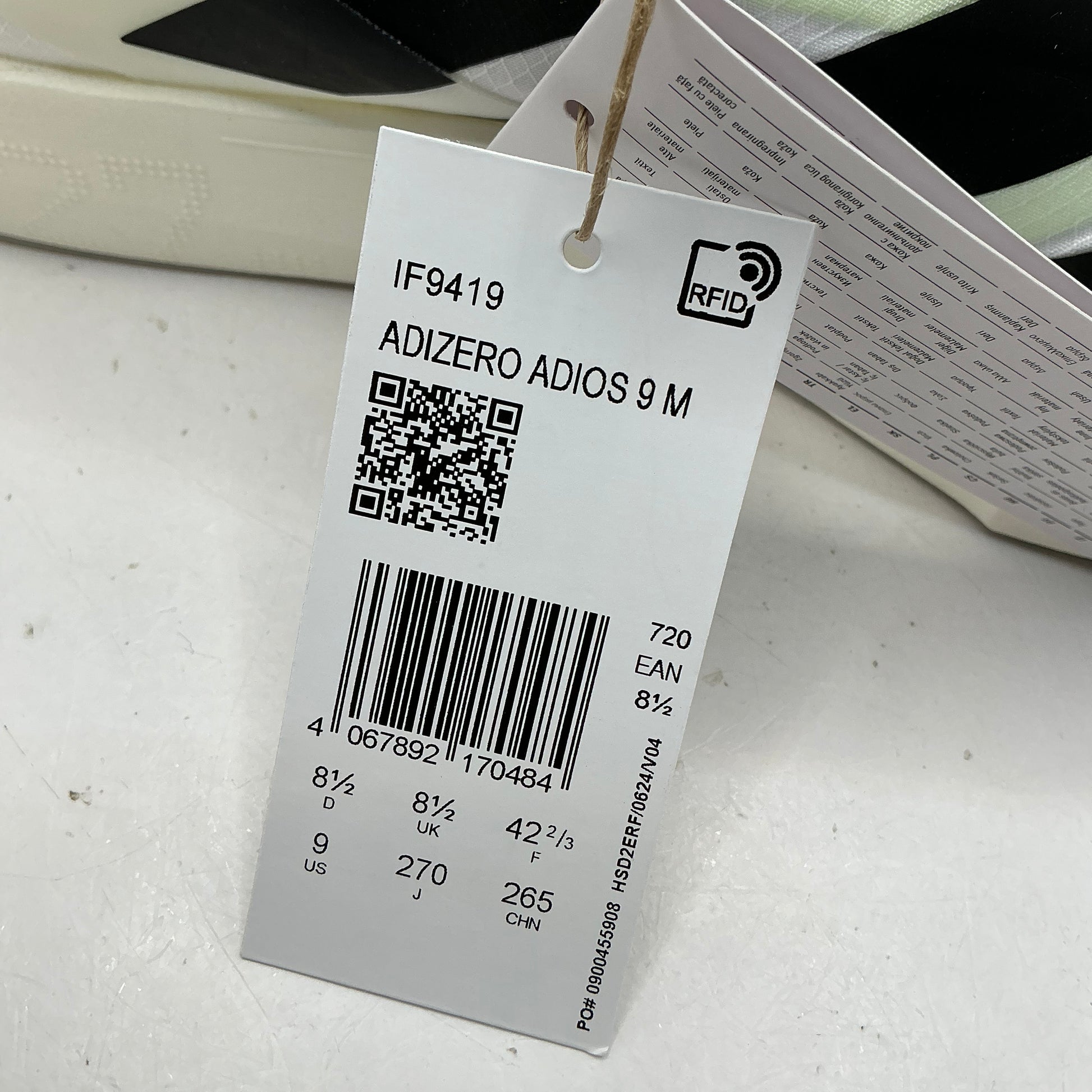 Adidas, Adizero adios 9 running trainers