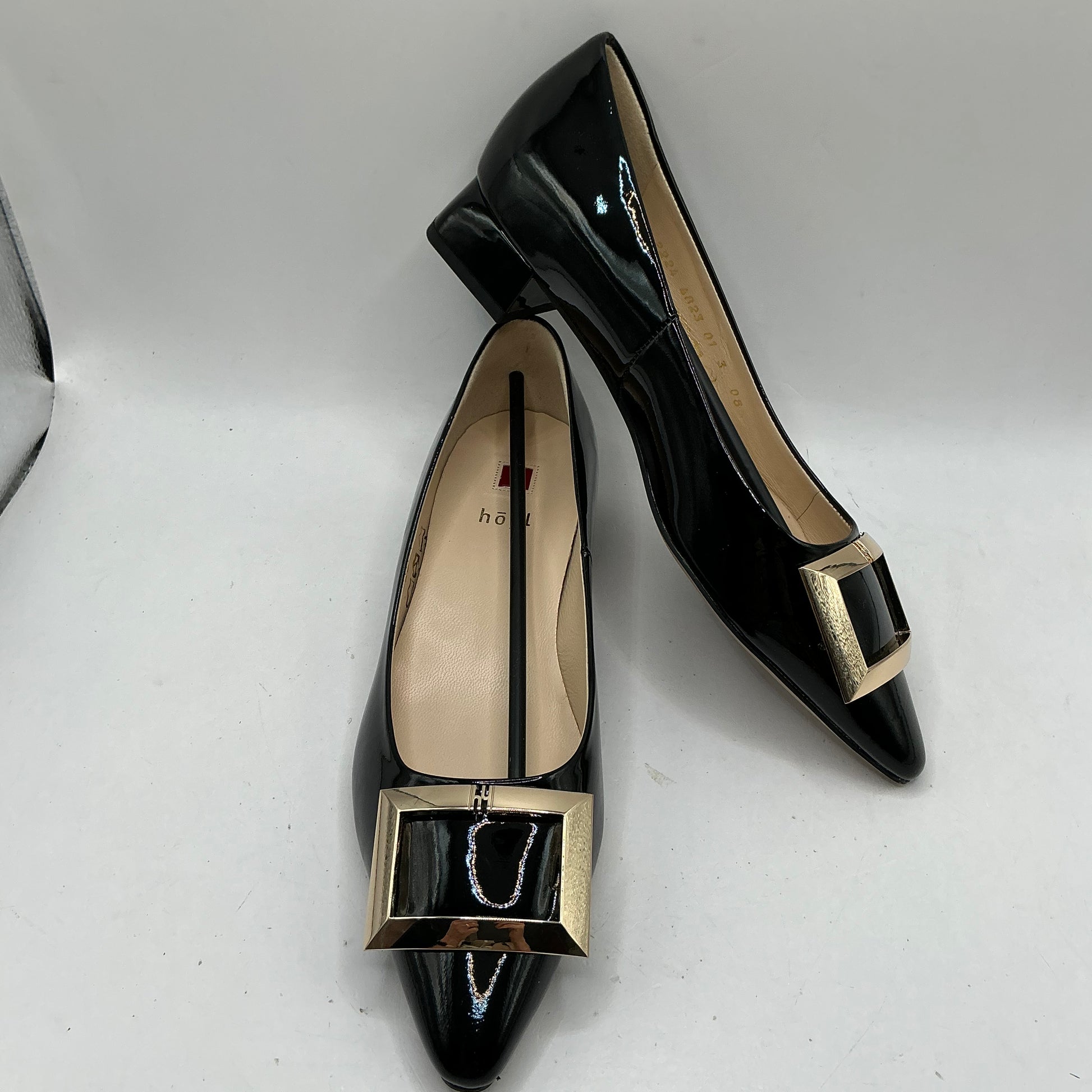 Hogl, black patent leather shoes