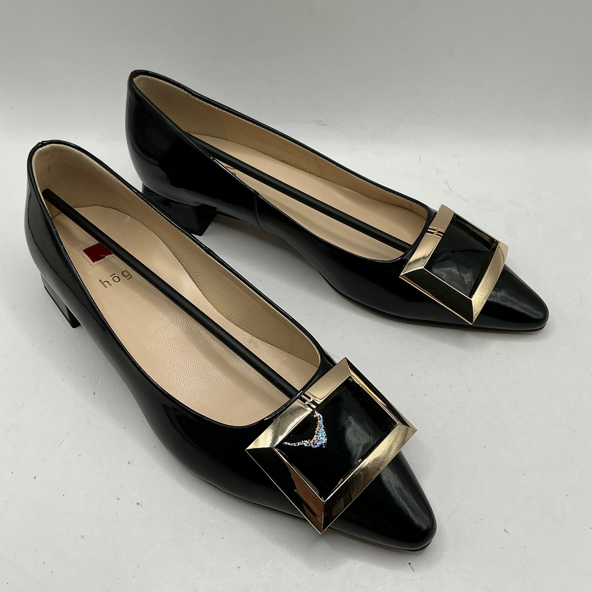 Hogl, black patent leather shoes