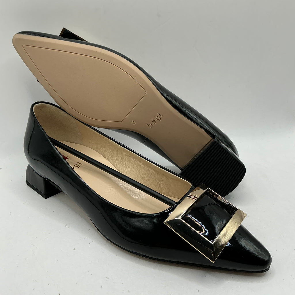 Hogl, black patent leather shoes