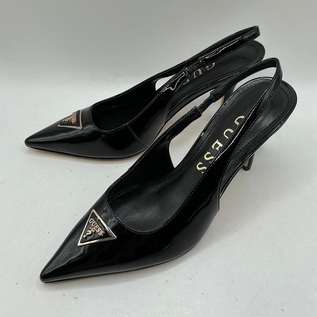 Guess, patent sling back stiletto