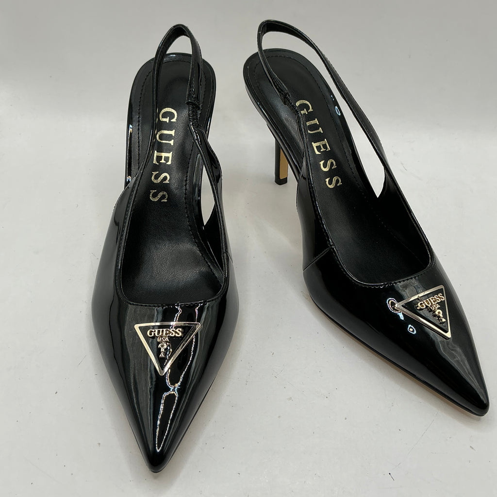 Guess, patent sling back stiletto