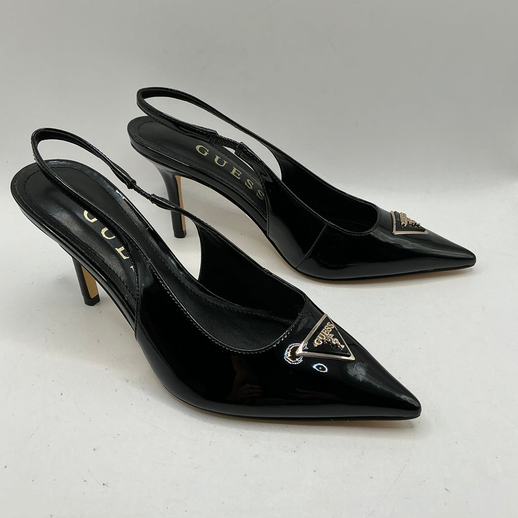 Guess, patent sling back stiletto