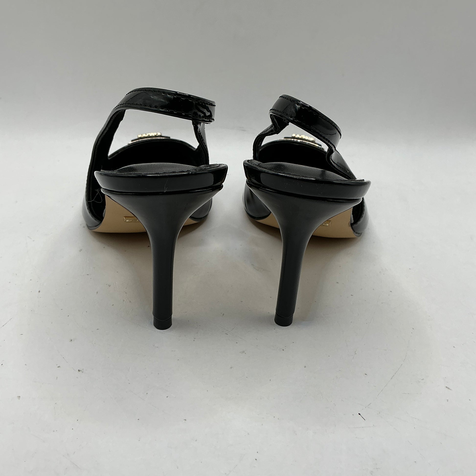 Guess, patent sling back stiletto