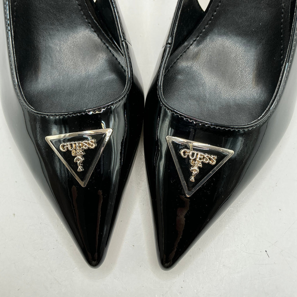 Guess, patent sling back stiletto