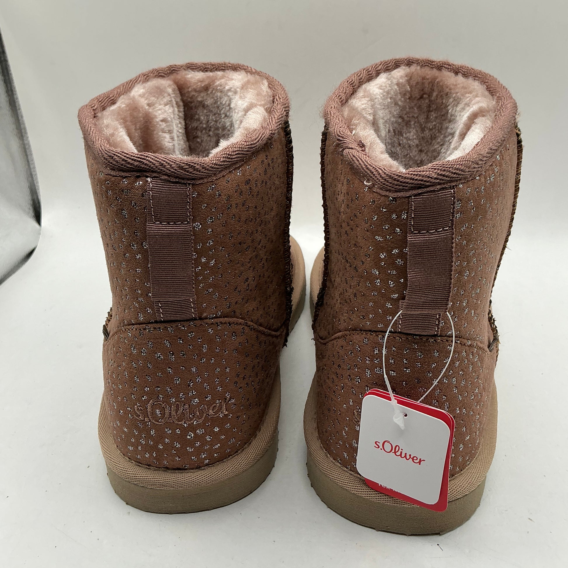 S.Oliver dusky pink soft fabric boots