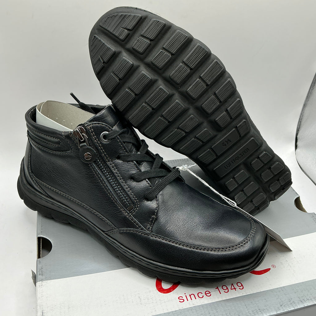 Ara, Tampa, black leather wool lined ankle boots