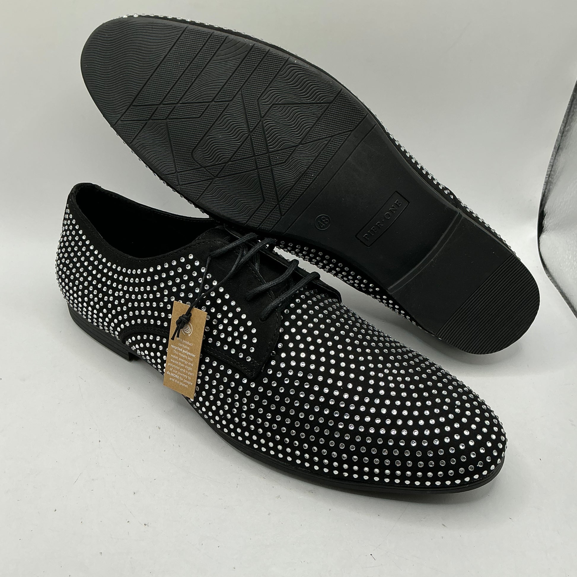 Pier one sparkle studded mens derby shoes
