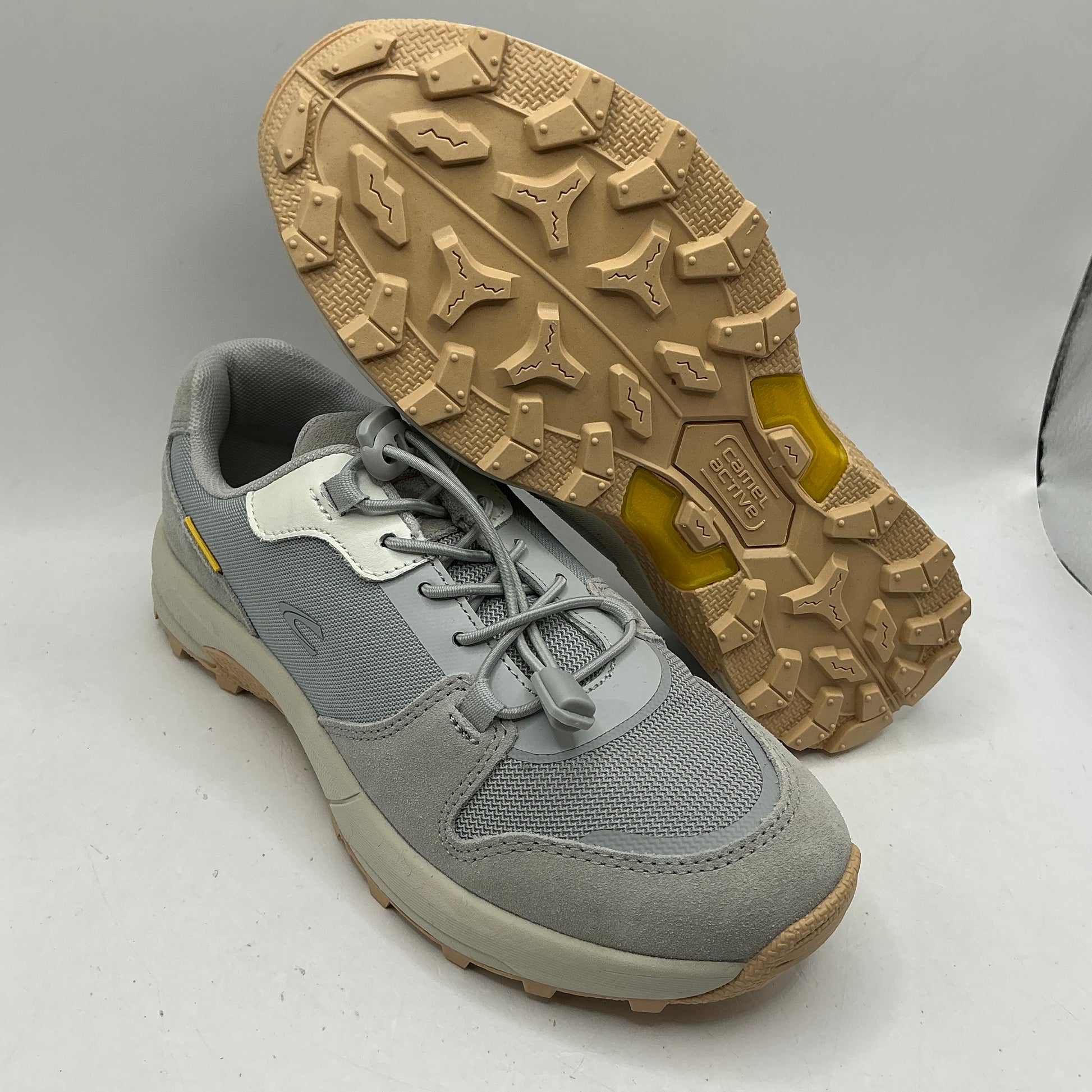 Camel Active, suede trimmed walking trainers