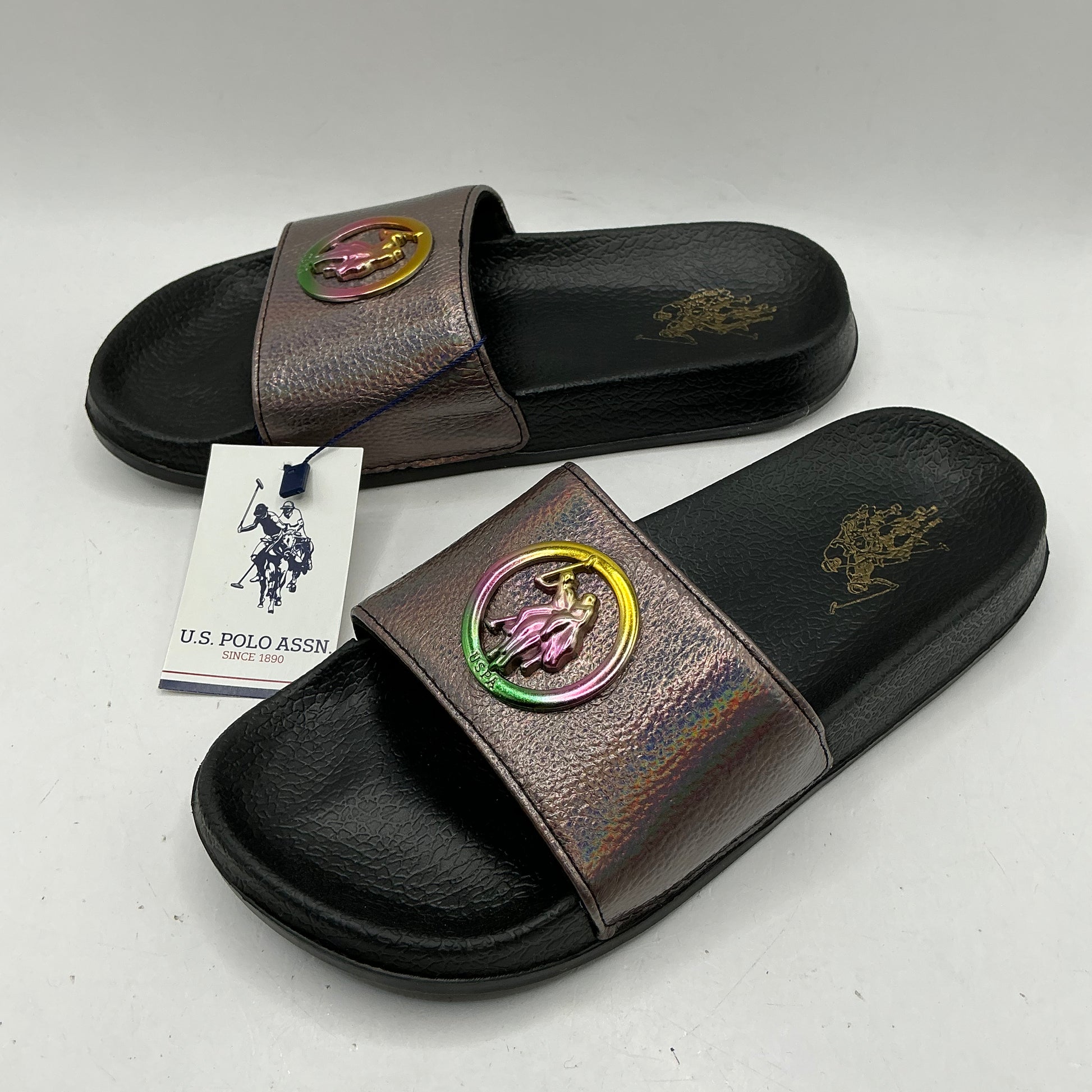 US Polo Assn, metallic sliders