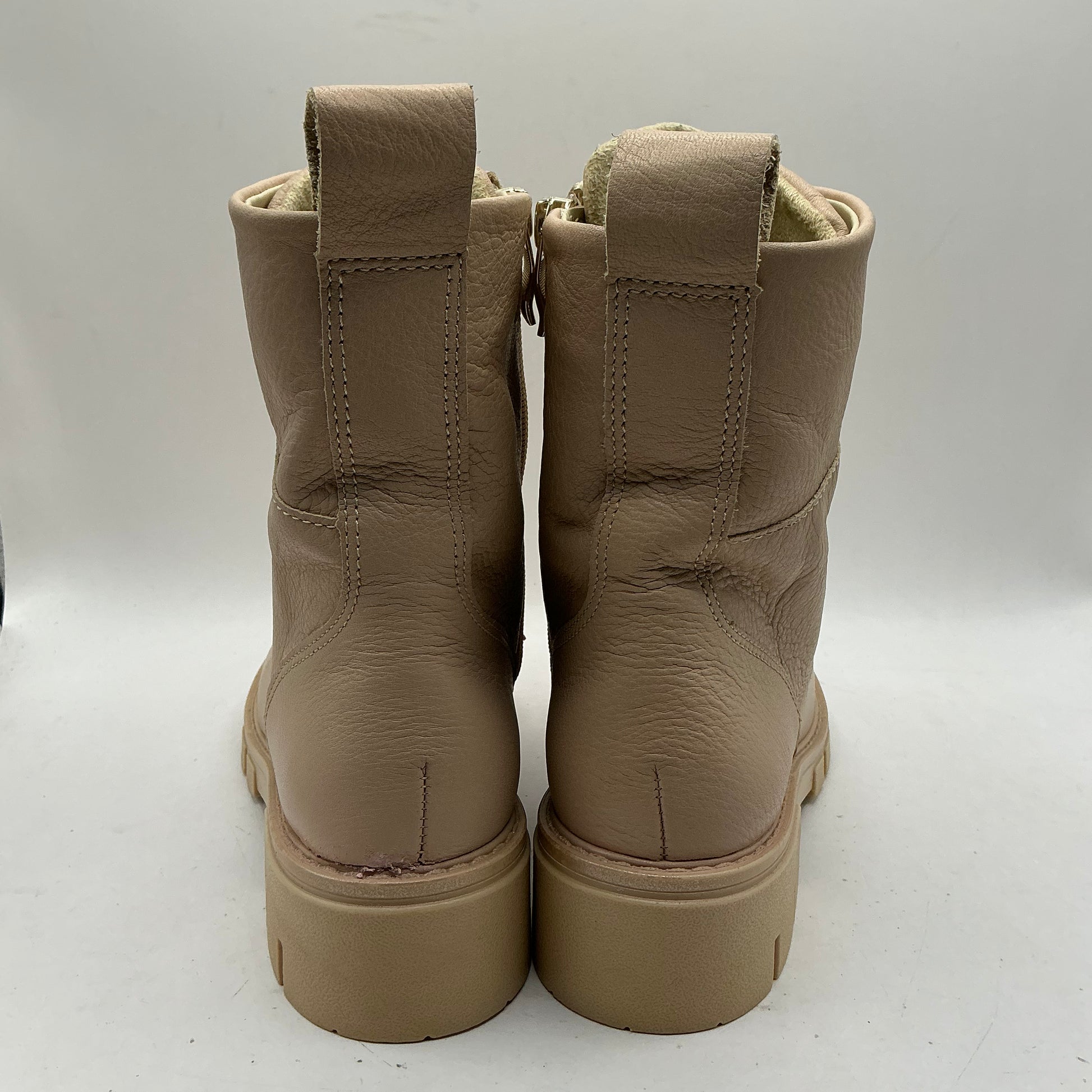 Ara, Dover, soft nude leather ankle boots with ornamental zip