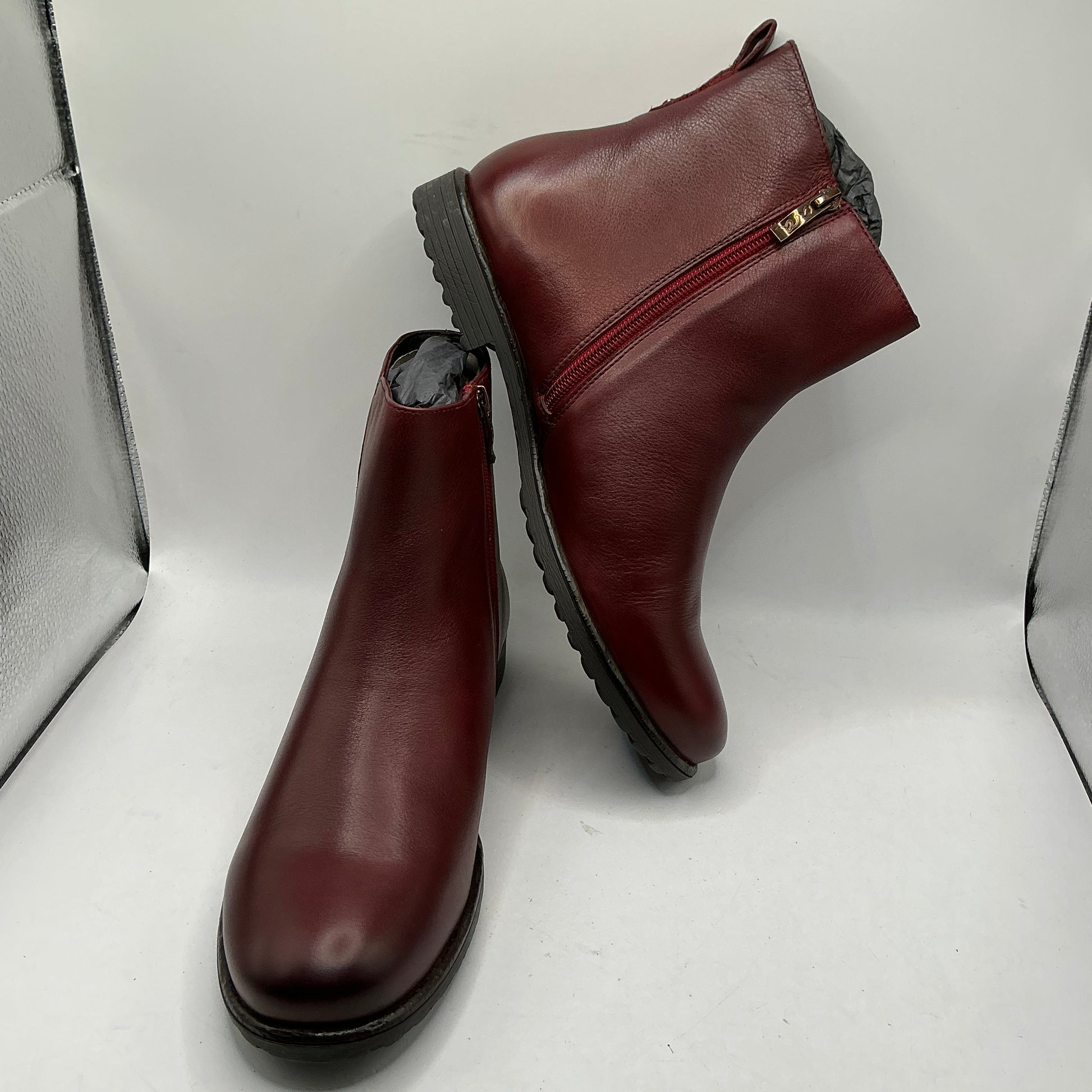 Ara, Liverpool-St, Burgundy leather ankle boots