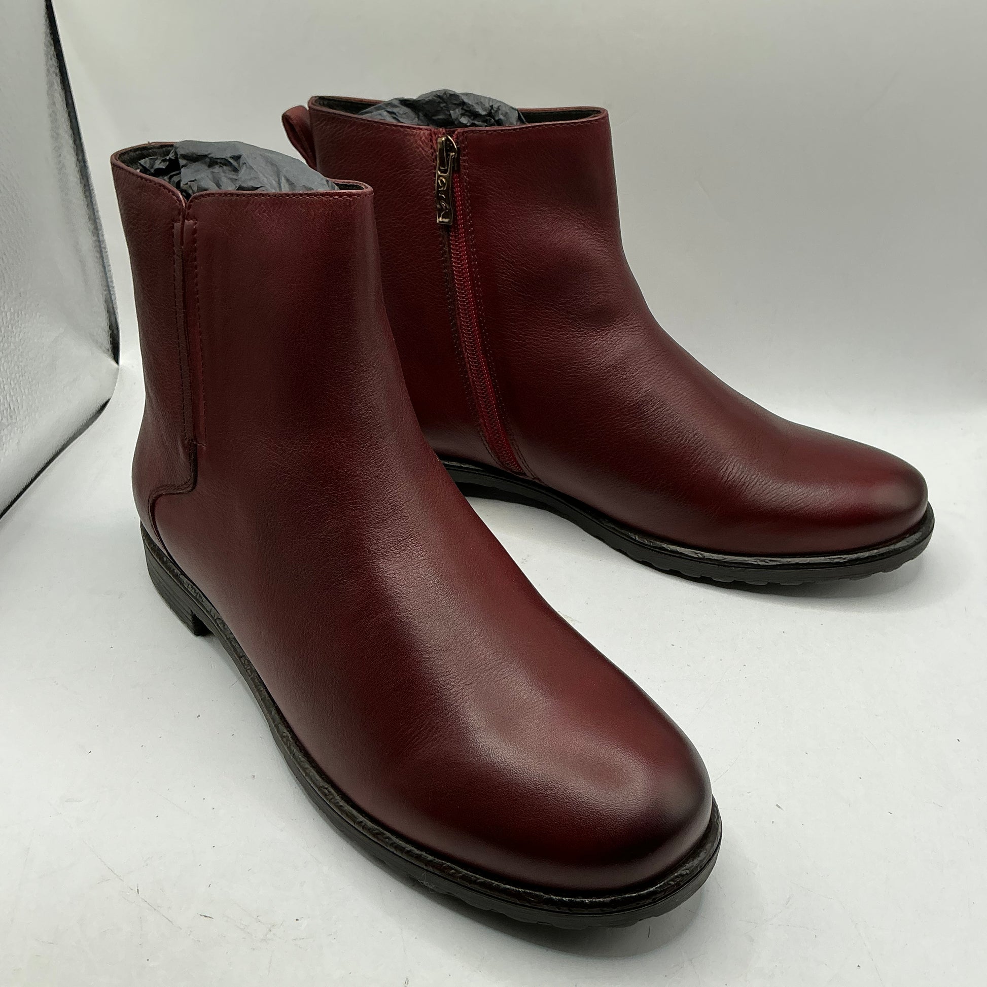 Ara, Liverpool-St, Burgundy leather ankle boots