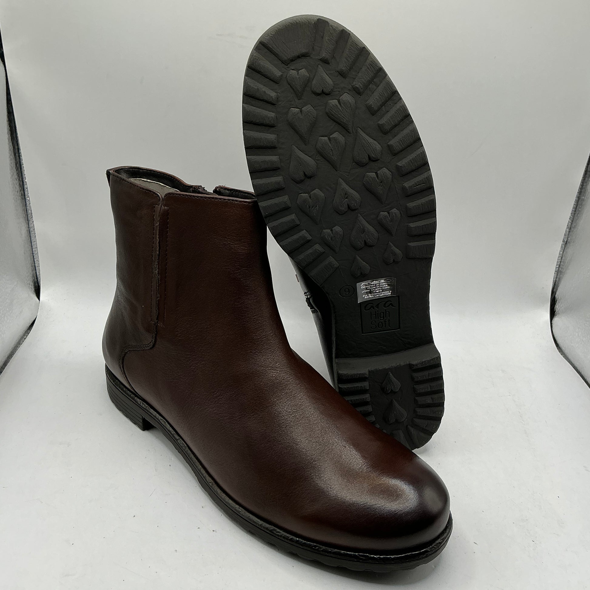 Ara, Liverpool-St, soft brown leather ankle boots
