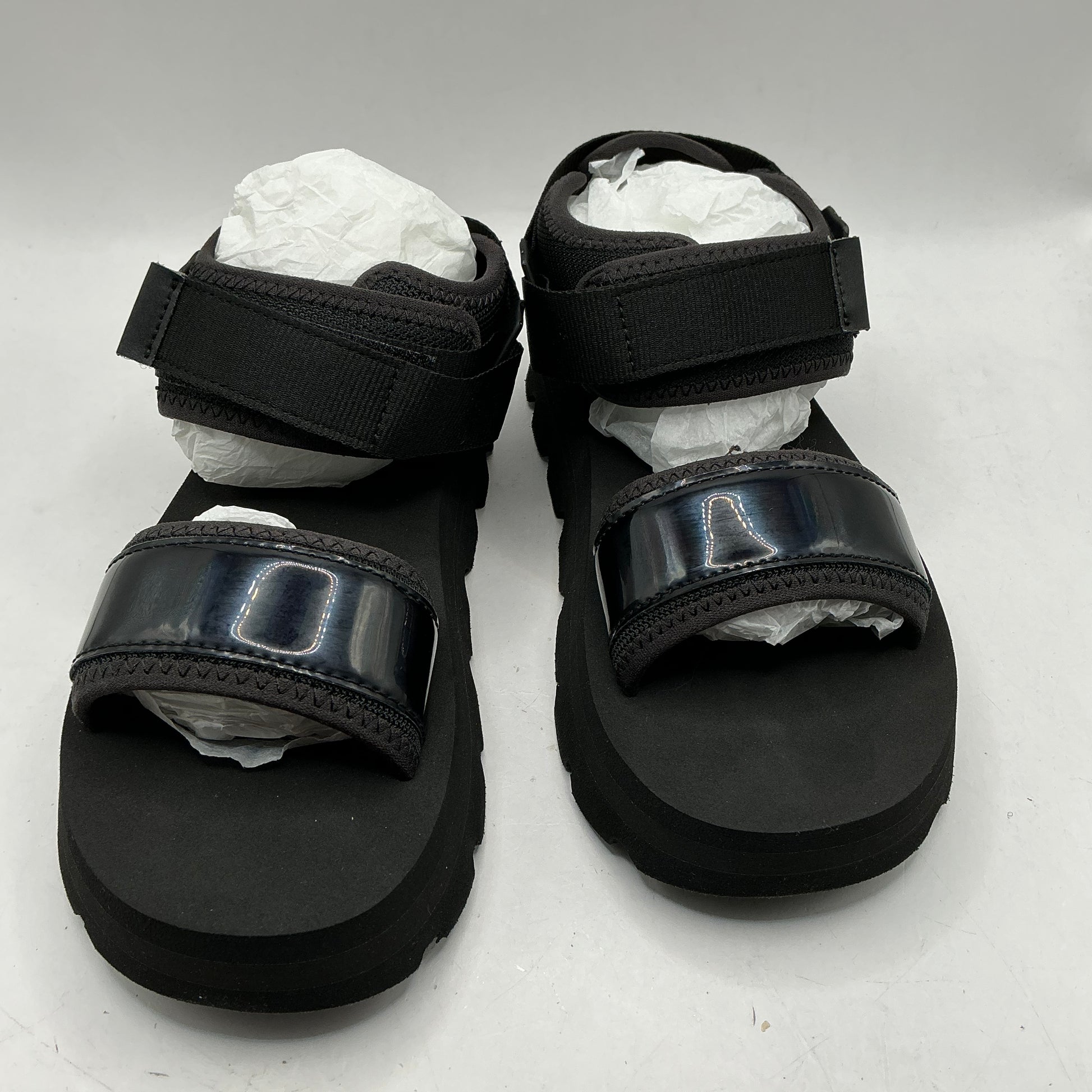 Timberland, Euro Swift Sandal, Black mesh and patent sandals