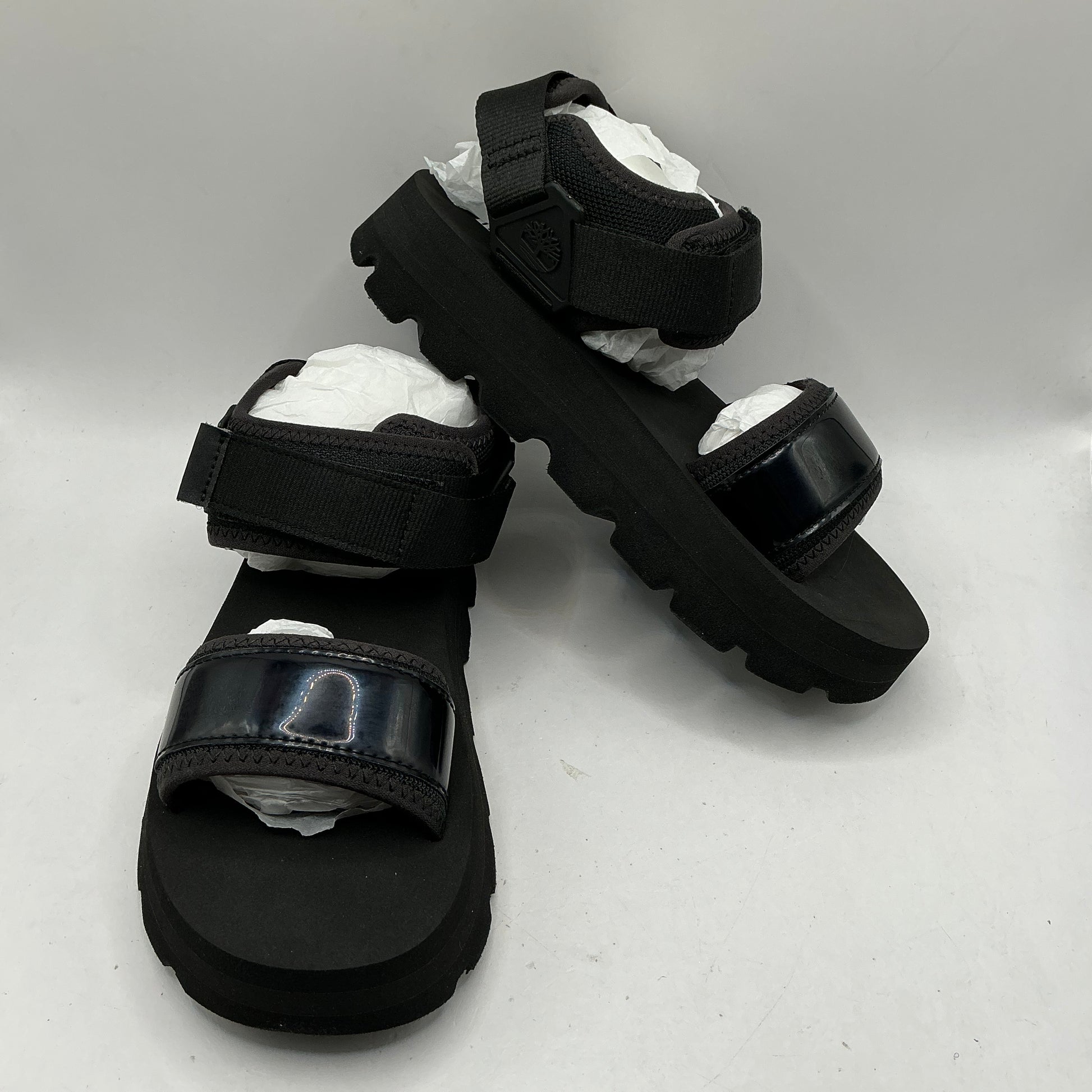 Timberland, Euro Swift Sandal, Black mesh and patent sandals